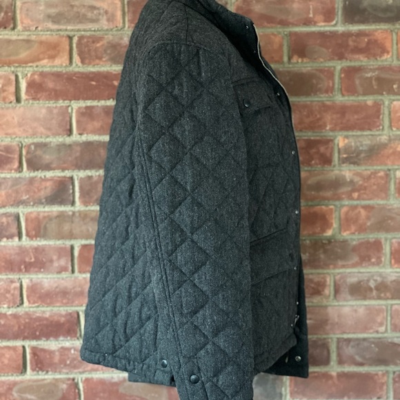 Bonobos Quilted Bomber Jacket in Heather Gray Herringbone - Picture 3 of 8